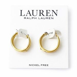 Ralph Lauren Gold Tone Hoop Earrings ¾” | New With Tags | Classic Minimalist